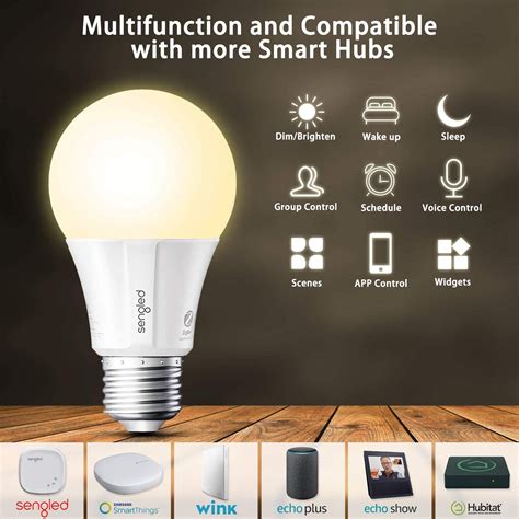 Sengled Smart light Bulb Starter Kit, Compatible with Alexa & Google Home, Support 2.4G & 5G ...