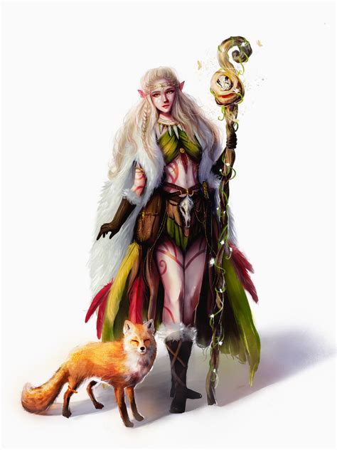 ArtStation - DnD High Sun Elf Druid