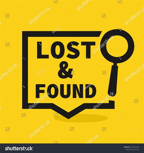 Lost Found Speech Bubble Design Clipart Stock Vector (Royalty Free) 1846493959 | Shutterstock