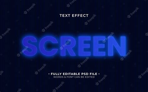 Premium PSD | Screen text effect