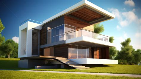 3d Modern House Exterior Design In 3d Background, 3d Modern House, Hd Photography Photo, House ...