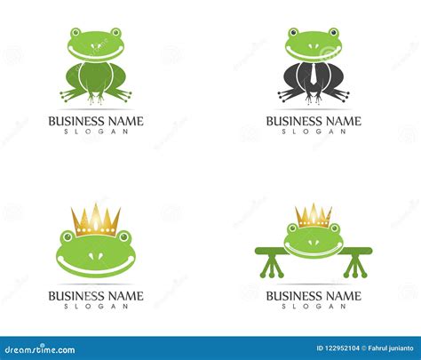 Green Frog Symbols Logo and Template Stock Vector - Illustration of expression, single: 122952104