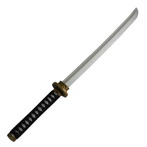 LarpGears Foam Katana Sword with Real Rope Handle 35" Length Black Color - GLW-S0056 | LarpGears