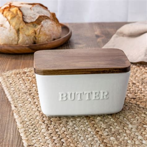 Better Homes & Gardens Porcelain Embossed Butter Dish - Walmart.com - Walmart.com