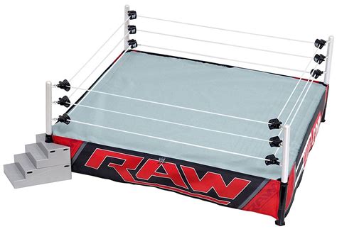 WWE Wrestling Authentic Scale Ring Action Figure Playset Raw Edition ...