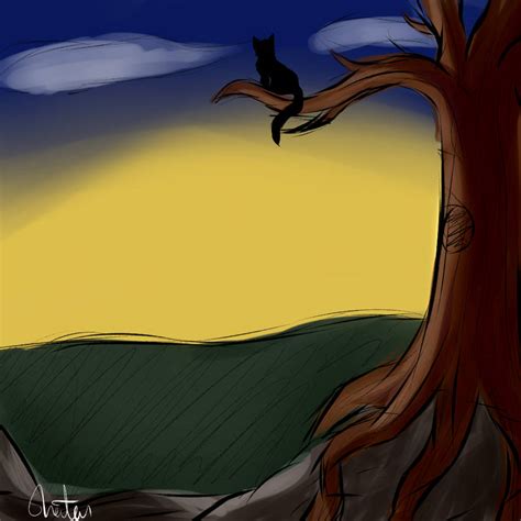 Cat in a tree by ShatanDraws on DeviantArt