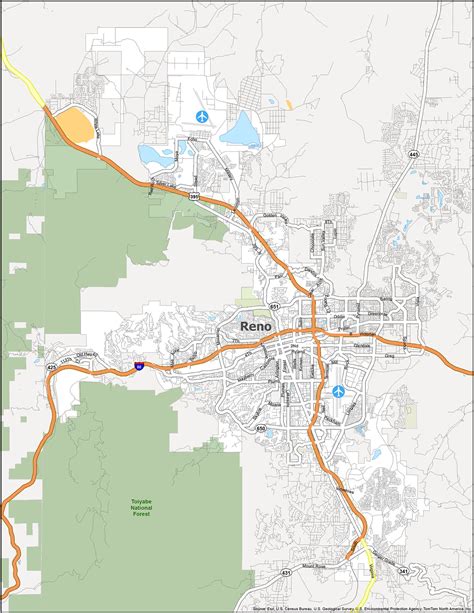 Reno Nevada Map - GIS Geography