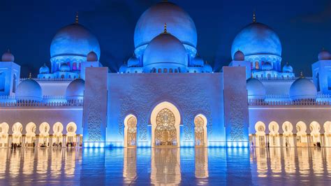 Sheikh Zayed Mosque Night Abu Dhabi United Arab Emirates UHD 4K Wallpaper | Pixelz