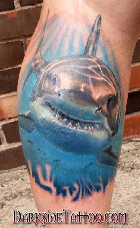 Color Great White Shark Tattoo by Dave Racci: TattooNOW