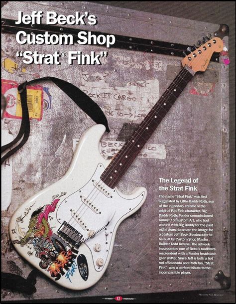 Jeff Beck Fender Custom Shop Strat Rat Fink Stratocaster guitar history article | eBay in 2022 ...