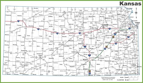 Kansas Road Map | Qualads