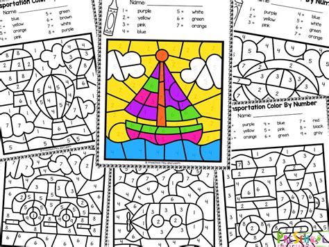 Color By Number Printables - Superstar Worksheets - Clip Art Library