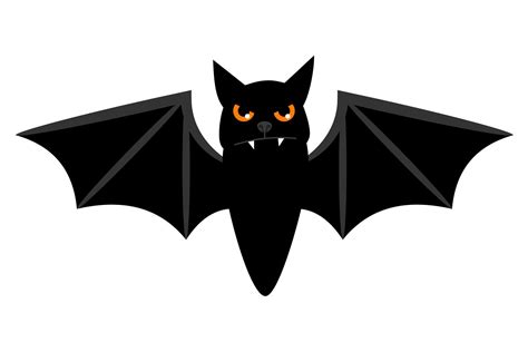 Halloween flying bat isolated on white vector (843486) | Illustrations | Design Bundles