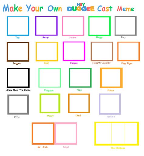 Make Your Own Hey Duggee Cast Meme by WarriorNerdGirl17 on DeviantArt