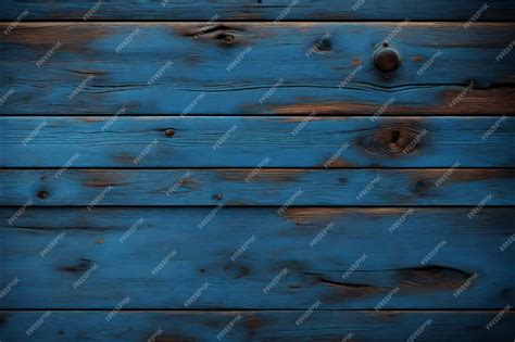 Premium AI Image | Blue wood texture