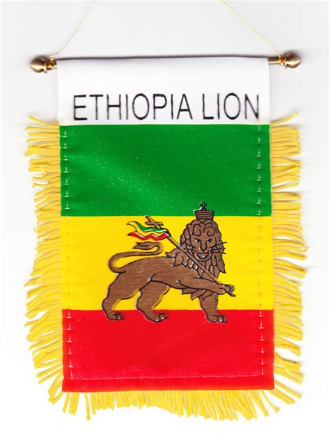 Buy Ethiopia Window Hanging Flag (Lion) | Flagline