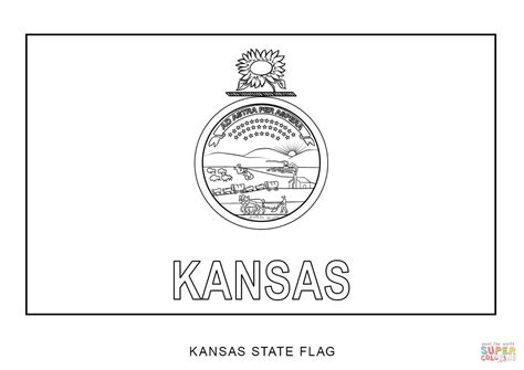 Flag of Kansas coloring page | Free Printable Coloring Pages