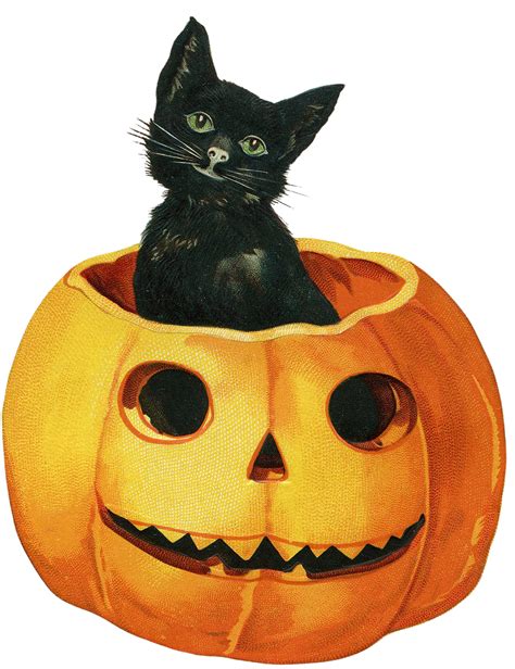 20 Halloween Cat Clipart (Black Cats)! - The Graphics Fairy