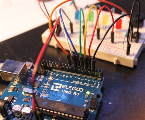 Arduino LED Board Breadboard and leds (lesson 3)