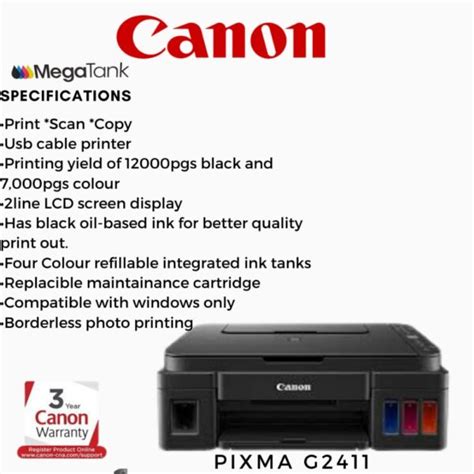 Canon Pixma G2411 printer - Wistan Technologies