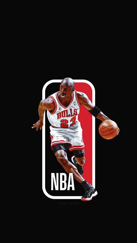 Download NBA iPhone Michael Jordan NBA Logo Wallpaper | Wallpapers.com