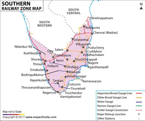 South Indian Railway Route Map - Draw A Topographic Map