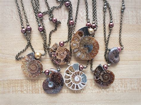 ammonite fossil necklace – heysomeday handmade jewelry