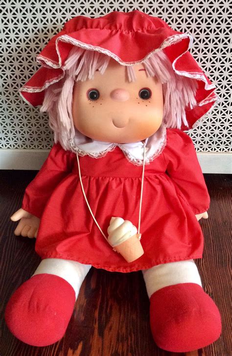 1980 Giant 25" Ice Cream Doll by J. Shin, Vintage Girl Ice Cream Dolls, J. Shin Dolls, 1980s Ice ...