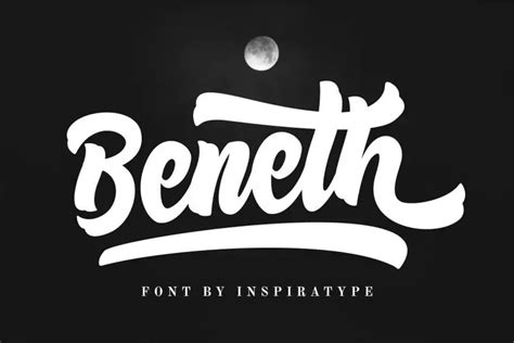 Beneth Bold Script Font - Dafont Free