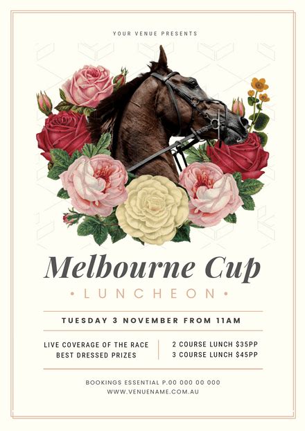 Customisable Melbourne Cup Poster Templates - DIY with Easil's tools ...