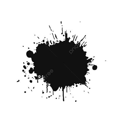 Watercolor Black Splash, Watercolor Black, Watercolor, Black PNG and Vector with Transparent ...