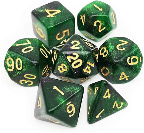 Haxtec Nebula DND Dice Set 7PCS Polyhedral D&D Dice for Roleplaying Dice Games,Plastic dice