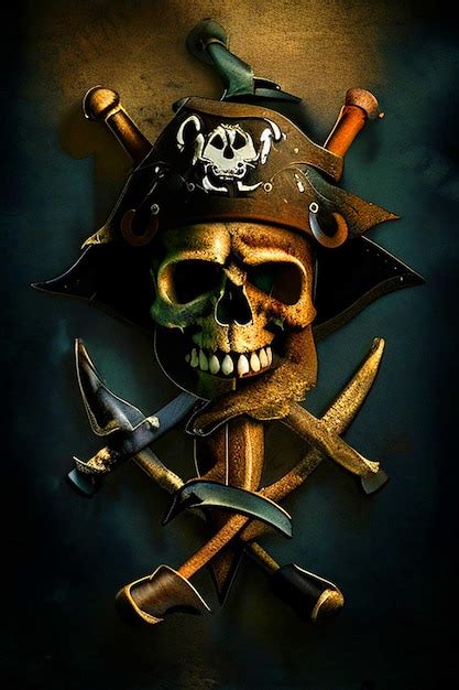 Premium AI Image | incorporated into a skull and crossbones pirate flag ...