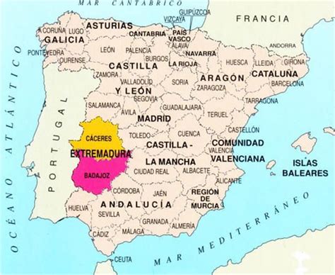 cáceres, spain map - Google Search Murcia, Burgos, Toledo, Parque Natural, Spain, Portugal ...