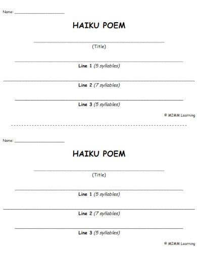 Haiku Poem - 49+ Examples, Format, How to Write, PDF