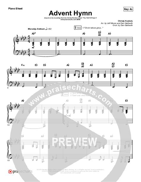 Advent Hymn Sheet Music PDF (Christy Nockels) - PraiseCharts