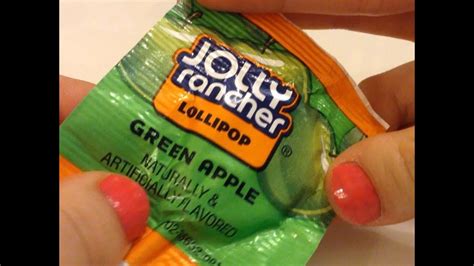 Jolly Rancher Lollipop Green Apple Flavor - YouTube