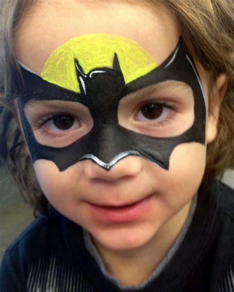 Batman face paint. | Face painting for boys, Face painting easy, Superhero face painting