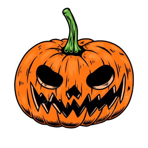 Ilustración De Calabaza De Halloween De Miedo PNG ,dibujos Símbolo ...