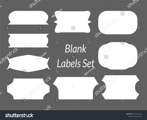 Blank Label Design Set Isolated On Stock Vector (Royalty Free ...