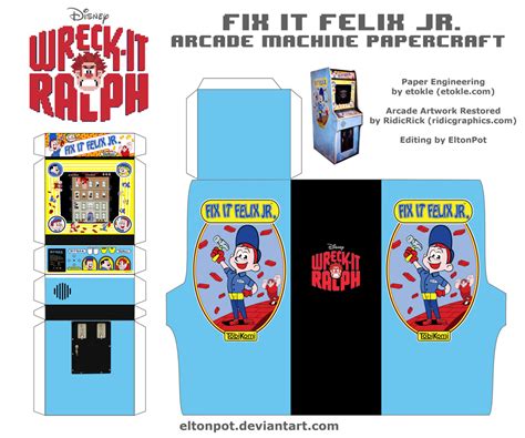 Fix It Felix Jr. Arcade Papercraft by eltonpot on DeviantArt