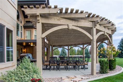 Entertainment Size | Curved Radius Style Pergola - Patio - Salt Lake City - by Western Timber ...