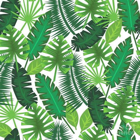 Tropical Leaves Seamless Pattern by Vidoslava