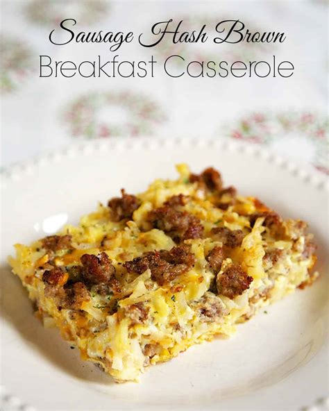 Sausage Hash Brown Breakfast Casserole - Plain Chicken