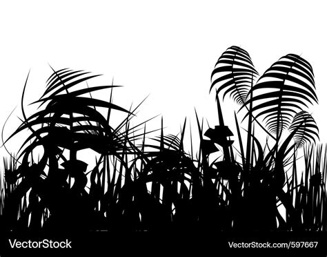 Jungle silhouette Royalty Free Vector Image - VectorStock