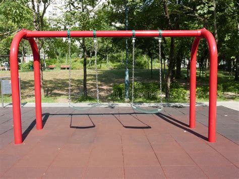 Swing in Children Playground Stock Image - Image of leisure, park: 226628601