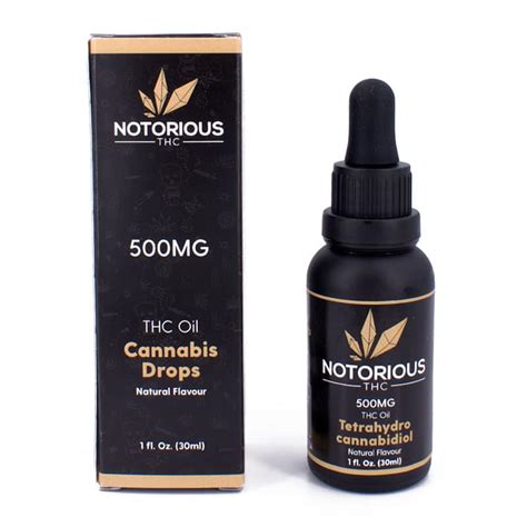 Notorious THC - THC Oil Cannabis Drops 500mg - BC Bud Supply