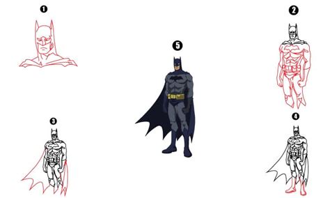 Batman Drawing - A Step By Step Guide - Cool Drawing Idea