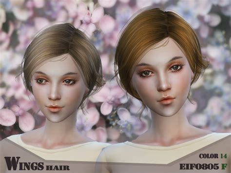 The Sims Resource - Wings hair sims4 F EIFO805