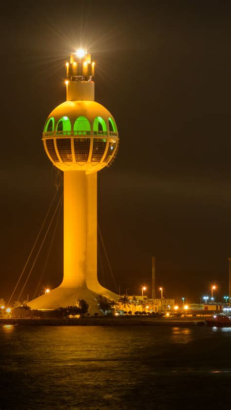 Jeddah Light (Jeddah Port Control Tower) lighthouse in Jeddah, Saudi Arabia – Windows Spotlight ...